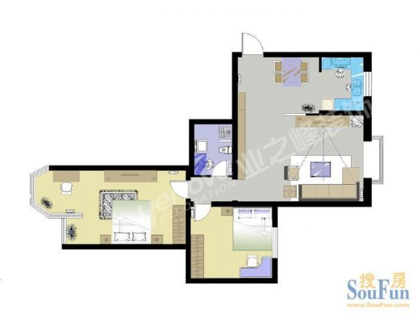 海晟国际-二居室-110平米-普通住宅装修设计