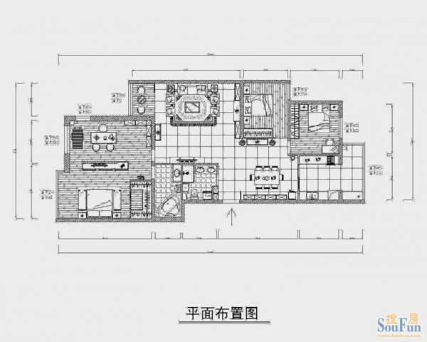 万城华府-四居室-180平米-普通住宅装修设计