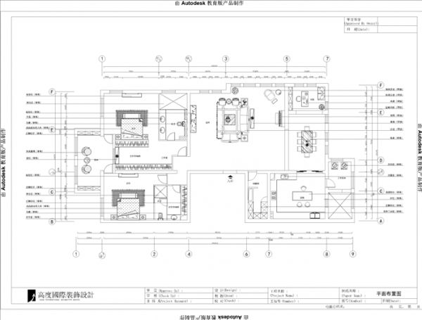 中粮祥云国际生活区-四居室-443.63平米-装修设计