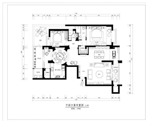 金色漫香林-三居室-150平米-装修设计