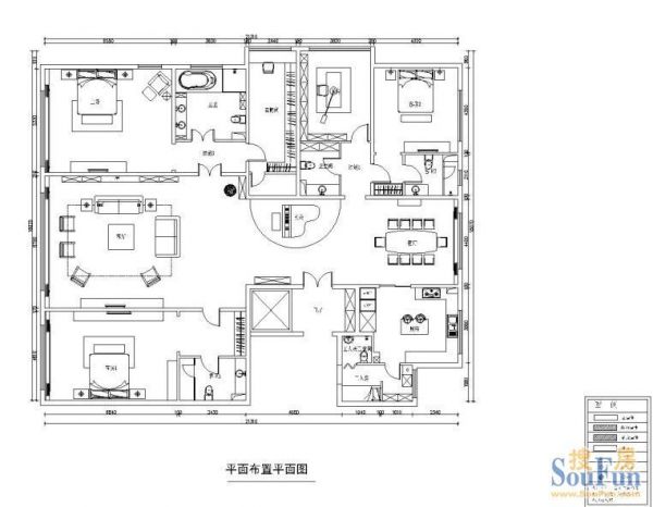 西山壹号院-四居室-393平米-装修设计