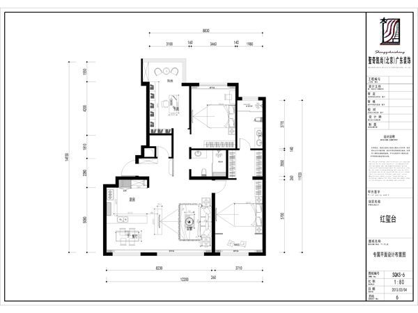 红玺台-三居室-161平米-装修设计