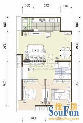 天恒乐活城-二居室-90.73平米-装修设计