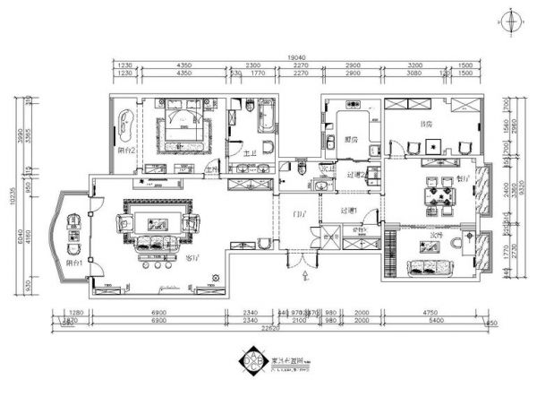 力鸿花园-四居室-222平米-装修设计