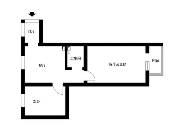 团结湖小区-二居室-54平米-装修设计