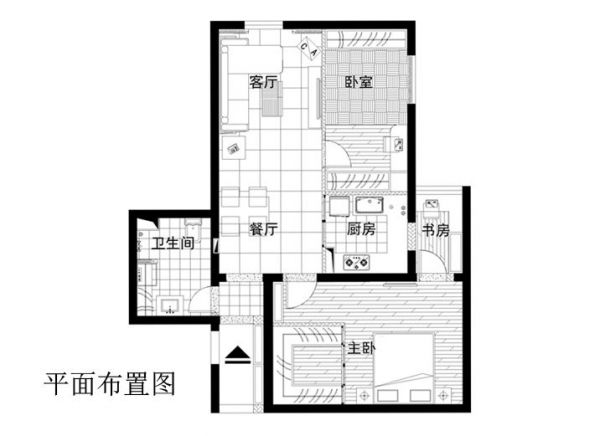 东八里庄小区-二居室-95平米-装修设计