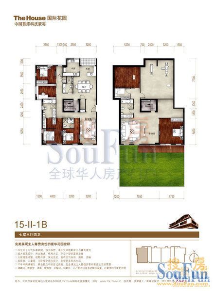 The house专家国际花园-三居室-214平米-装修设计