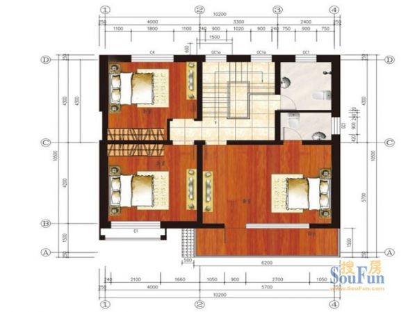 水长城艺墅-四居室-197平米-装修设计