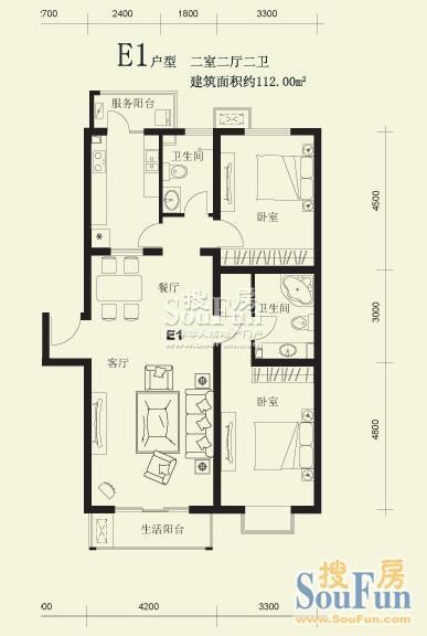 望都新地-二居室-112平米-装修设计