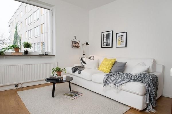 白色北欧风格 瑞典小巧公寓效果图