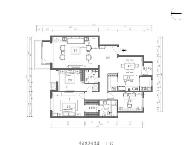 北京华侨城-三居室-186.51平米-装修设计