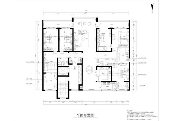 北苑1号院-六居室-280平米-装修设计