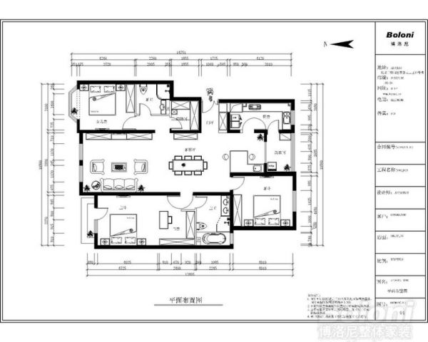 金隅翡丽·铂爵郡-三居室-160平米-装修设计