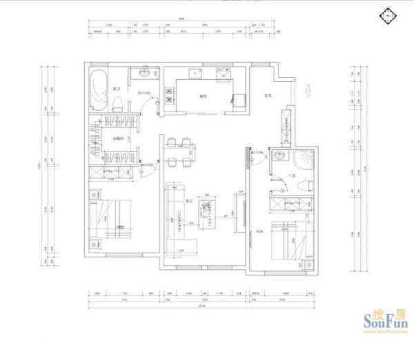 金隅翡丽-二居室-118平米-装修设计