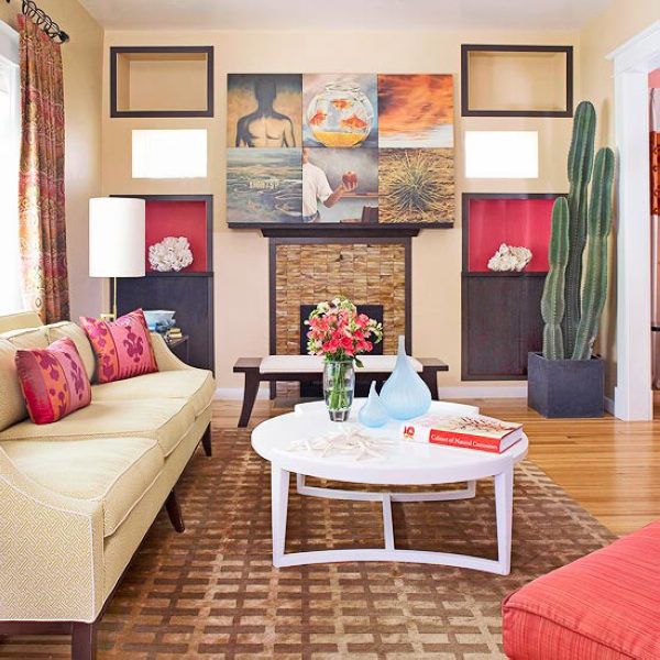  不论你是想在客厅的墙壁上面使用绚丽的色彩还是在现在客厅里面使用流行的工艺品或者装饰品，颜色的正确组合都决定着你的客厅设计的成败。