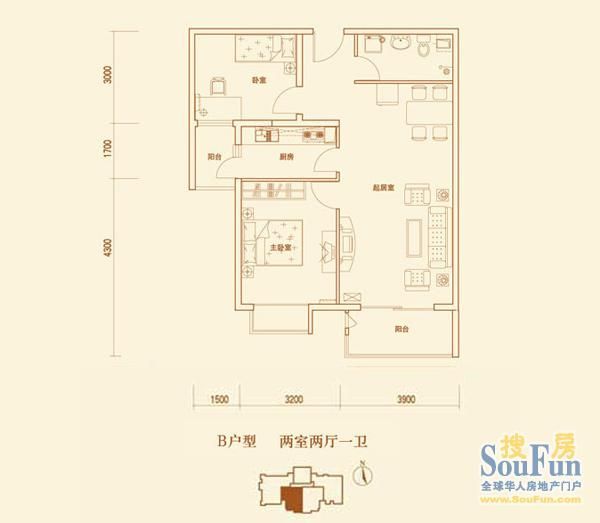 上林溪-二居室-93平米-装修设计