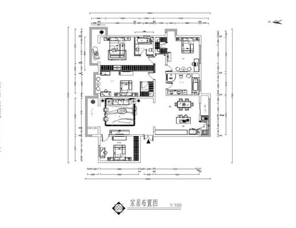 亿城西山华府-四居室-264.9平米-装修设计
