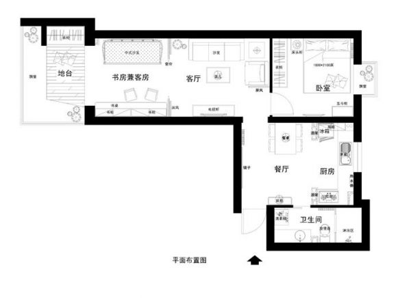 平原里-二居室-68.2平米-装修设计
