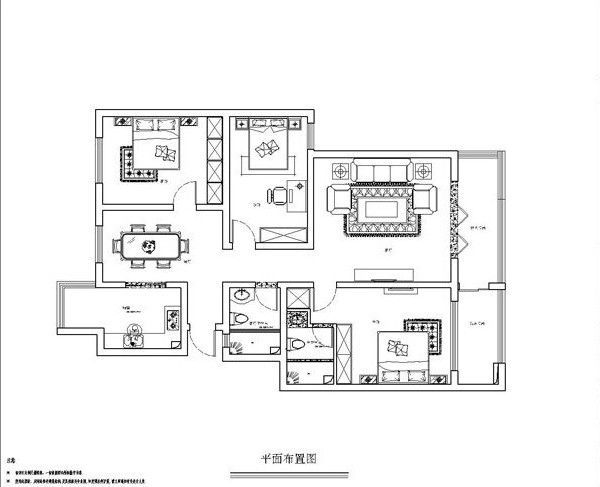 玉泉新城-三居室-119.15平米-装修设计