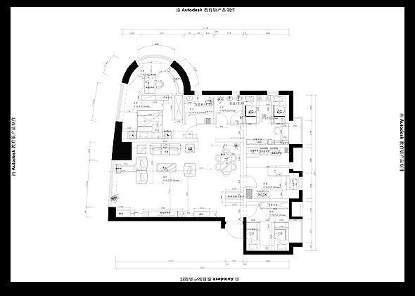 新华联运河湾-三居室-150平米-装修设计