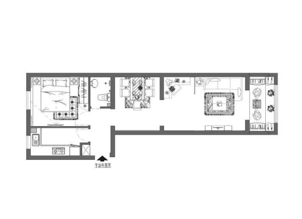 马可汇-一居室-71平米-装修设计