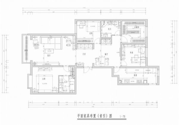 中信城三期-三居室-124平米-装修设计