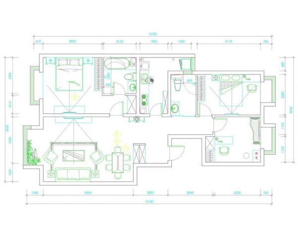 高教新城-三居室-120平米-装修设计