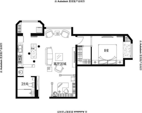 安苑东里-一居室-83平米-装修设计