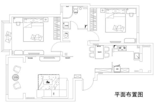鸿顺园小区-二居室-104平米-装修设计