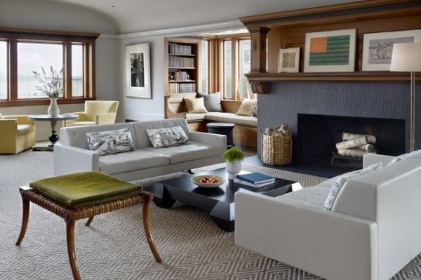 这个美丽的现代住宅坐落在美国旧金山的太平洋高地（Pacific Heights），由John K. Anderson Design设计。空间十分宽裕，一层采用了厚重复古的维多利亚风格，深色为主；其他区域则偏向轻松随意的美式风格，针织布艺搭配大气现代的家具。色彩把握恰到好处，相当能衬托出质感。
