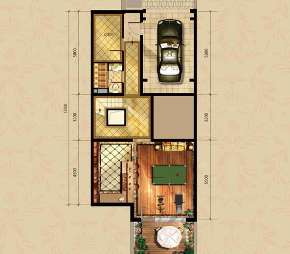 北京城建·徜徉墅-二居室-328平米-装修设计