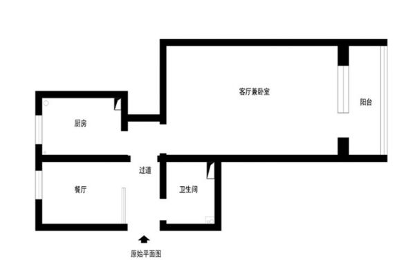 柏林寺西-一居室-43平米-装修设计