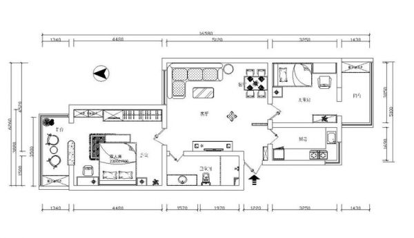 北苑家园清友园-二居室-86平米-装修设计