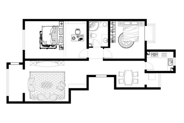 百旺茉莉园-二居室-95平米-装修设计
