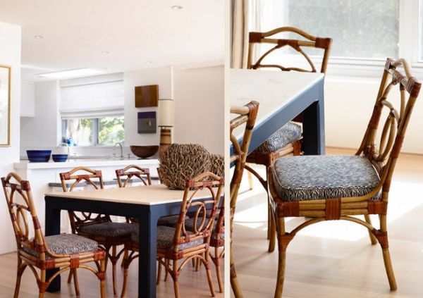 这座轻松优雅的住宅位于悉尼棕榈滩，由阿德莱德布拉格联合公司设计。蓝色和绿色仿佛千变万化的海洋，有机纹理和洁白的色调装饰出50年代的模样。美丽，轻松而经典。