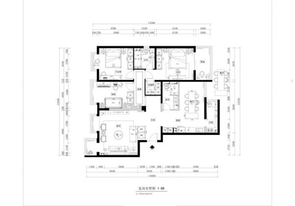 锦宫苑-一居室-128平米-装修设计