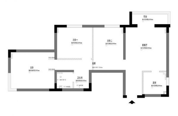 京铁和园-二居室-103平米-装修设计