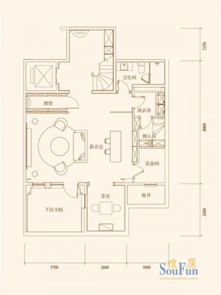 鸿坤·林语墅-四居室-93.86平米-装修设计