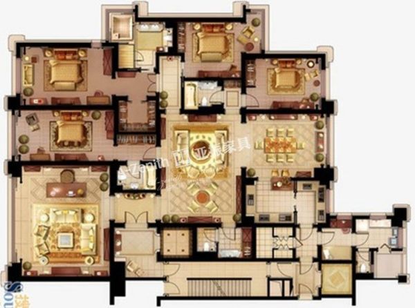 合生·霄云路8号-四居室-450平米-装修设计