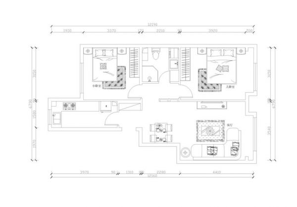 首创·新悦都-二居室-75平米-装修设计