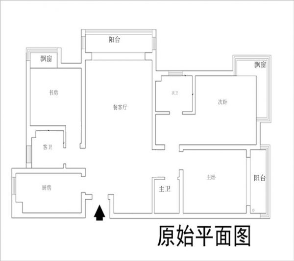 万达广场-三居室-127.88平米-装修设计
