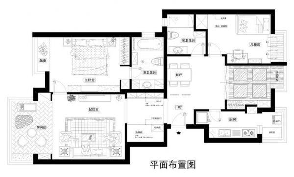 东恒时代一期-三居室-124.78平米-装修设计