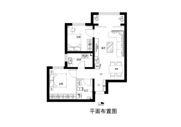 西山奥园-一居室-74平米-装修设计