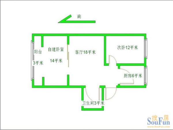 红星楼-二居室-71平米-装修设计