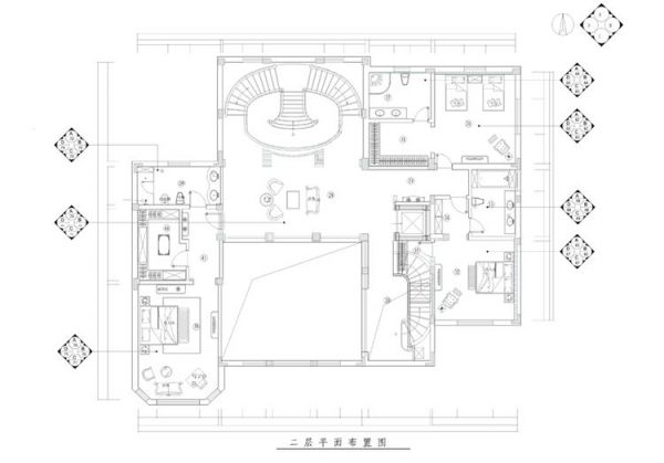 碧水庄园-五居室-320平米-装修设计