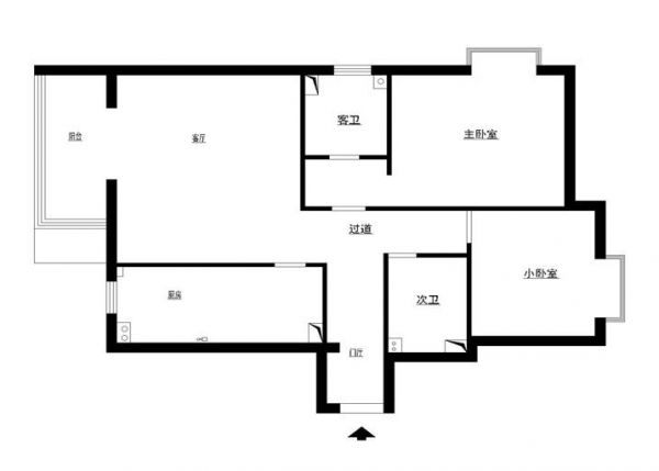 马甸经典家园-三居室-102平米-装修设计