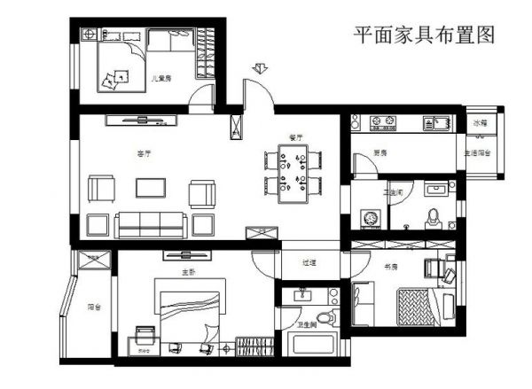 旗舰凯旋-三居室-105平米-装修设计