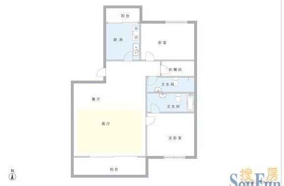 紫薇天悦-三居室-152.42平米-装修设计