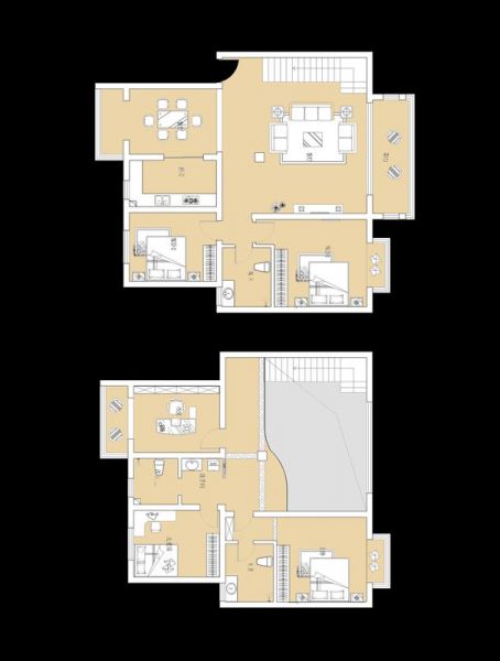 建业花园-五居室-180平米-装修设计