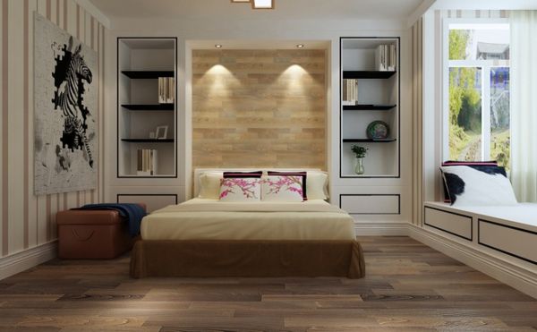 这套房子的业主追求简单舒服不喜华丽，在材料选择上木地板让人感觉温馨舒适不浮躁不浮夸，符合业主安静的性格。考虑到实用性，和后期维护，地面还是采用了瓷砖铺地，木地板则作为装饰铺上了餐厅和走廊的墙面，这样整个空间既有木地板的温馨感，又有瓷砖的实用性。
